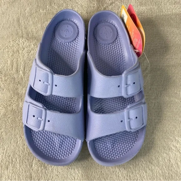 Totes Slide Womens Sandals Size 6 Periwinkle Foam EVA Cushion Water NEW - Picture 8 of 12